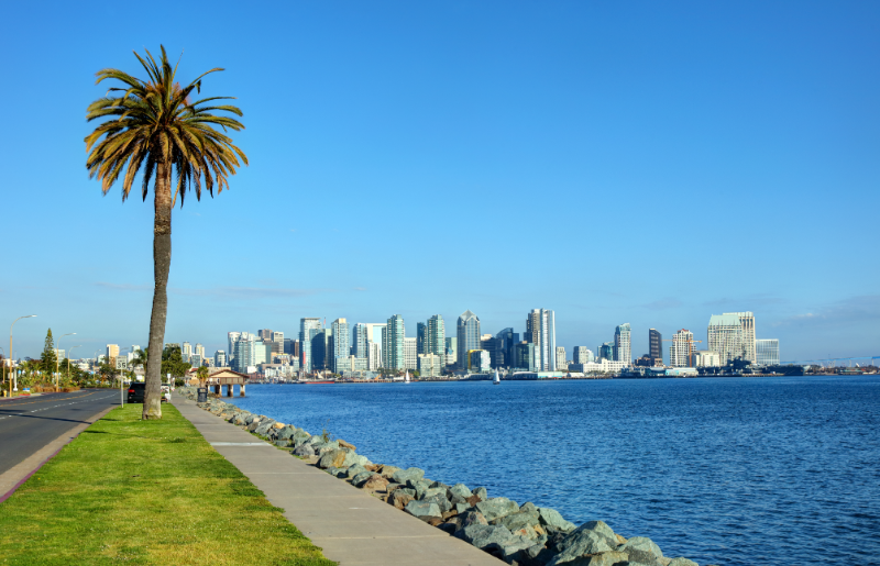 A view of San Diego beach
